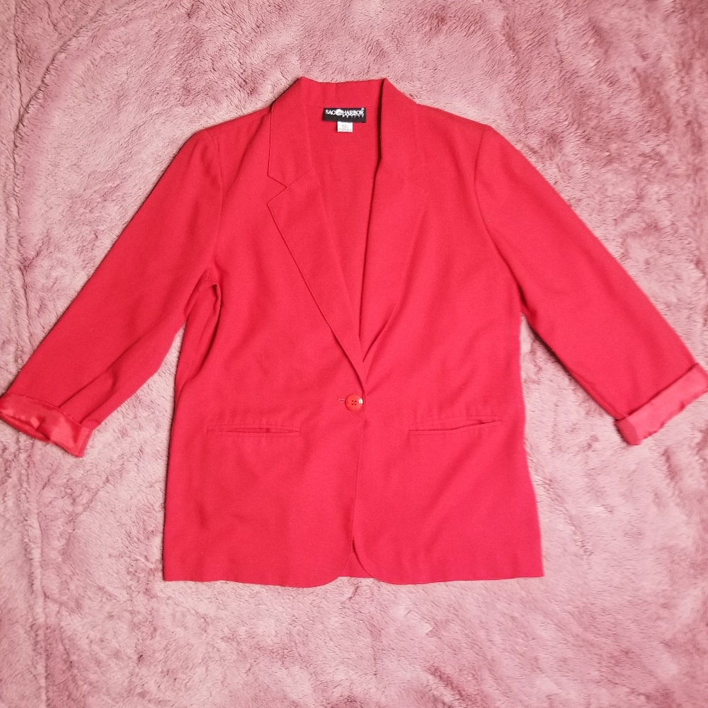 Sag Harbor Women’s Red Blazer Jacket